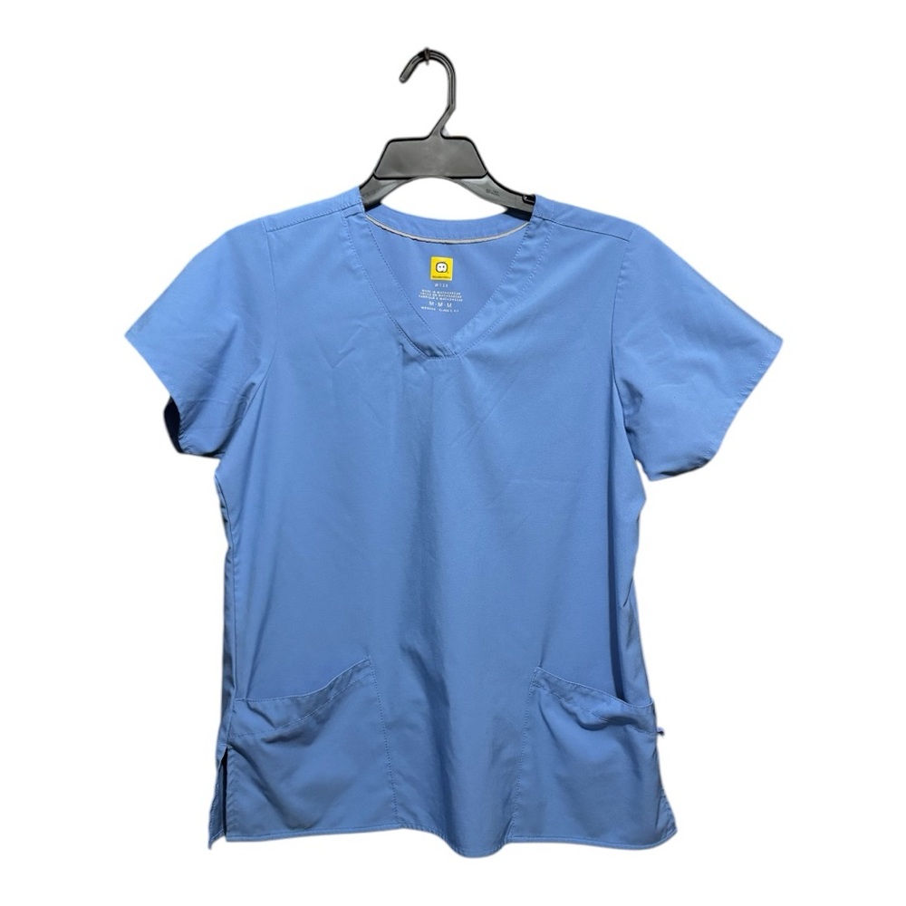 Wonder Wink Blue Scrub Top